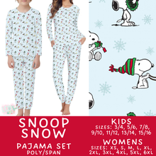 Load image into Gallery viewer, Batch #584 - Christmas Family Pajamas - Closes 9/11 - ETA mid Nov - Snoop Snow Womens &amp; Kids Pajama Set
