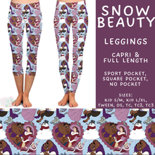 Load image into Gallery viewer, Batch #606 - Magical Character Winter - Closes 10/30 - ETA late Dec - Snow Beauty Full and Capri Length Leggings
