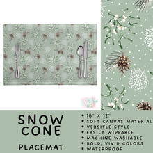 Load image into Gallery viewer, Batch #602 - Table Runners &amp; Placemats - Closes 10/23 - ETA mid Dec - Snow Cone Placemat
