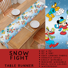 Load image into Gallery viewer, Batch #602 - Table Runners &amp; Placemats - Closes 10/23 - ETA mid Dec - Snow Fight Table Runner
