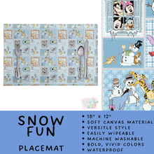 Load image into Gallery viewer, Batch #602 - Table Runners &amp; Placemats - Closes 10/23 - ETA mid Dec - Snow Fun Placemat

