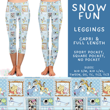 Load image into Gallery viewer, Batch #606 - Magical Character Winter - Closes 10/30 - ETA late Dec - Snow Fun Full and Capri Length Leggings

