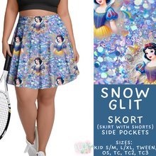 Load image into Gallery viewer, Batch #557 - Princess Glitter - Closes 7/17 - ETA mid Sept - Snow Glit Skort
