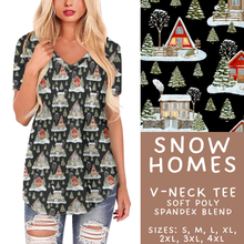 Load image into Gallery viewer, Batch #433 - Winter Cabin - Closes 10/20 - ETA early Dec - Snow Homes V-Neck Tee
