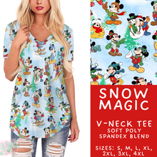 Load image into Gallery viewer, Batch #434 - Magical Christmas - Closes 10/22 - ETA early Dec - Snow Magic V-Neck Tee
