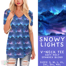 Load image into Gallery viewer, Batch #435 - Winter Wonderland 3 - Closes 10/23 - ETA early/mid Dec - Snowy Lights V-Neck Tee
