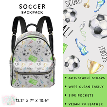 Load image into Gallery viewer, Batch #309 - Card Holders &amp; Mini Backpacks - Closing 3/24 - ETA late May - Soccer Mini Backpack
