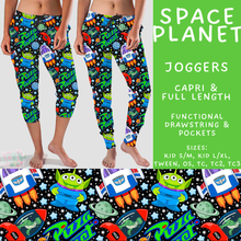 Load image into Gallery viewer, Batch #552 - Magical Faves 22 - Closes 7/6 - ETA early Sept - Space Planet Full and Capri Length Joggers
