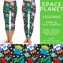 Load image into Gallery viewer, Batch #552 - Magical Faves 22 - Closes 7/6 - ETA early Sept - Space Planet Full and Capri Length Leggings
