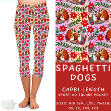 Load image into Gallery viewer, Ready to Ship - Spaghetti Dogs Capri Length Leggings - OS &amp; TC Square Pocket
