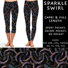 Load image into Gallery viewer, Ready To Ship - Sparkle Swirl Full and Capri Length Leggings
