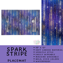Load image into Gallery viewer, Batch #602 - Table Runners &amp; Placemats - Closes 10/23 - ETA mid Dec - Spark Stripe Placemat
