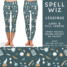 Load image into Gallery viewer, Batch #607 - Fun Run 28 - Closes 11/2 - ETA early Jan - Spell Wiz Full and Capri Length Leggings
