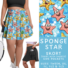 Load image into Gallery viewer, Batch #339 - Character Summer - Closes 5/15 - ETA mid July - Sponge Star Skort
