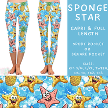 Load image into Gallery viewer, Batch #339 - Character Summer - Closes 5/15 - ETA mid July - Sponge Star Full and Capri Length Leggings
