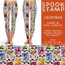 Load image into Gallery viewer, Batch #567 - Magical Character Halloween - Closes 8/10 - ETA early Oct - Spook Stamp Full and Capri Length Leggings
