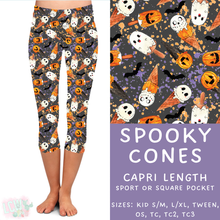 Load image into Gallery viewer, Ready to Ship - Spooky Cones Capri Length Leggings - OS Sport Pocket &amp; TC2 Square Pocket
