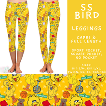 Load image into Gallery viewer, Batch #544 - Cool Characters 16 - Closes 6/17 - ETA mid August - SS Bird Full and Capri Length Leggings
