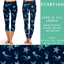 Load image into Gallery viewer, Batch #307 - Sea Life - Closes 3/20 - ETA mid May - Starfish Full and Capri Length Leggings
