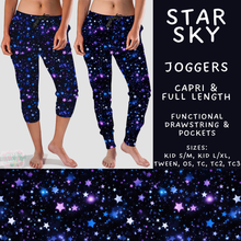 Load image into Gallery viewer, Batch #592 -  Fun Run 27 - Closes 9/30 - ETA late Nov - Star Sky Full and Capri Length Joggers

