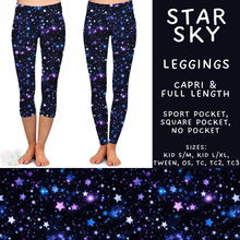 Load image into Gallery viewer, Batch #592 -  Fun Run 27 - Closes 9/30 - ETA late Nov - Star Sky Full and Capri Length Leggings
