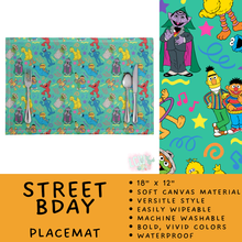 Load image into Gallery viewer, Batch #602 - Table Runners &amp; Placemats - Closes 10/23 - ETA mid Dec - Street Bday Placemat
