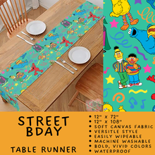 Load image into Gallery viewer, Batch #602 - Table Runners &amp; Placemats - Closes 10/23 - ETA mid Dec - Street Bday Table Runner

