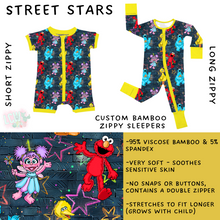 Load image into Gallery viewer, Ready To Ship - Street Stars Short Zip - 18-24 Mos, 2T &amp; 3T &amp; Long Zip - 6-12 Mos
