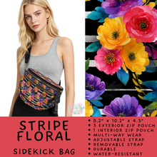Load image into Gallery viewer, Batch #604 - Sidekick Bag 3 - Closes 10/26 - ETA mid/late Dec - Stripe Floral Sidekick Bag
