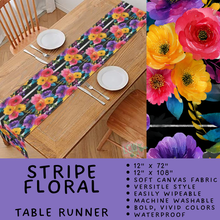 Load image into Gallery viewer, Batch #602 - Table Runners &amp; Placemats - Closes 10/23 - ETA mid Dec - Stripe Floral Table Runner
