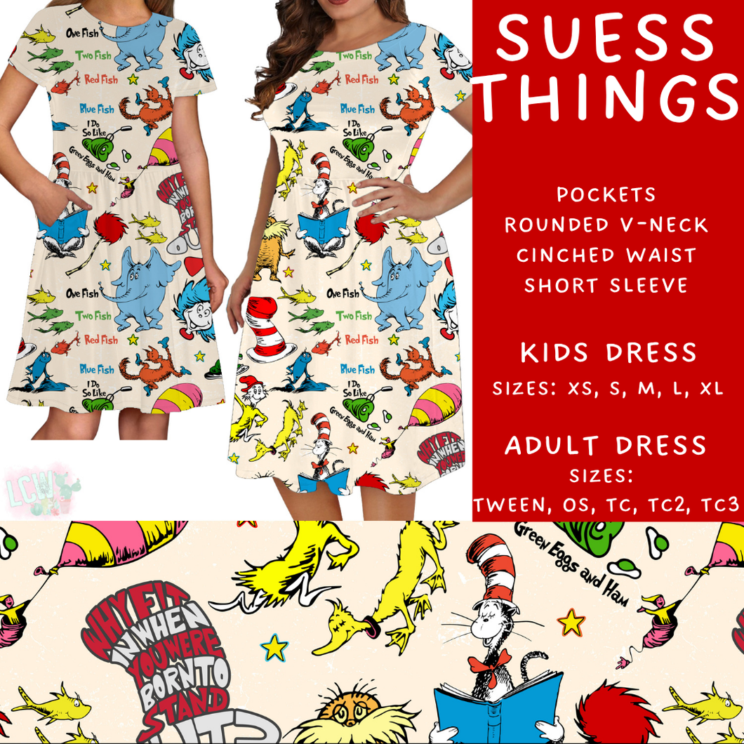 Batch #456 - Storybook Collection 4 - Closes 11/28 - ETA late Jan - Suess Things Womens & Girls Dress