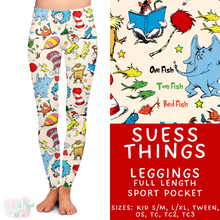 Load image into Gallery viewer, Batch #456 - Storybook Collection 4 - Closes 11/28 - ETA late Jan - Suess Things Full Length Leggings
