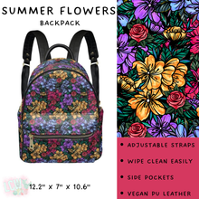 Load image into Gallery viewer, Batch #309 - Card Holders &amp; Mini Backpacks - Closing 3/24 - ETA late May - Summer Flowers Mini Backpack
