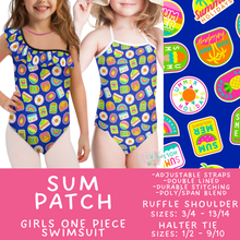 Load image into Gallery viewer, Batch #543 - Pool Party 2 - Closes 6/15 - ETA early/mid August - Sum Patch Girl's Swimsuit
