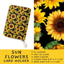 Load image into Gallery viewer, Batch #309 - Card Holders &amp; Mini Backpacks - Closing 3/24 - ETA late May - Sun Flowers Card Holder
