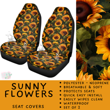 Load image into Gallery viewer, Batch #554 - Car Accessories 3 - Closes 7/10 - ETA early/mid Sept - Sunny Flowers Vehicle Seat Covers
