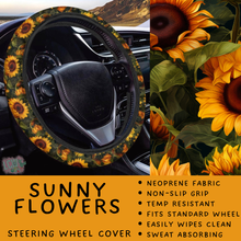 Load image into Gallery viewer, Batch #554 - Car Accessories 3 - Closes 7/10 - ETA early/mid Sept - Sunny Flowers Steering Wheel Cover

