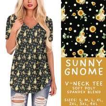 Load image into Gallery viewer, Batch #411 - July Request Run - Closes 9/11 - ETA late October - Sunny Gnome V-Neck Tee
