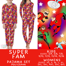 Load image into Gallery viewer, Batch #590 - Magical Family Pajamas - Closes 9/18 - ETA mid Nov - Super Fam Women's &amp; Kid's Pajama Set
