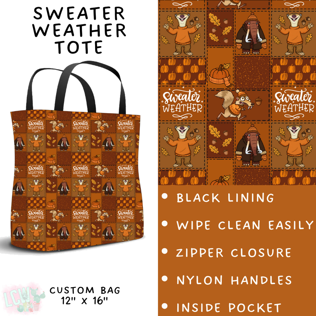 Batch #409 - Character Fall 2 - Closes 9/8 - ETA late October - Sweater Weather Tote
