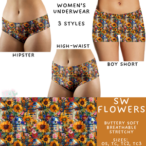 Ready to Ship - SW Flowers Women's Underwear - Boy Short