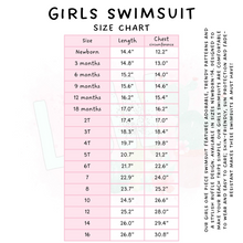 Load image into Gallery viewer, Ready to Ship - Drawn Floral Girls Swimsuit - 3T, 4T &amp; 5T
