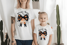 Load image into Gallery viewer, Wholesale Spooky Mama Coquette and Spooky Mini Coquette Graphic Tee - White Sweatshirt

