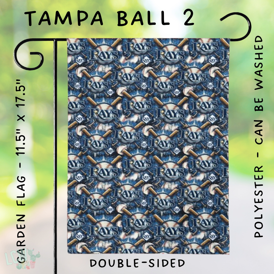 Batch #312 - Strike Out Baseball Flags - Closes 3/28 - ETA late May - Tampa Ball 2 Garden Flag