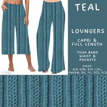 Load image into Gallery viewer, Batch #596 - Sweater Weather - Closes 10/9 - ETA early Dec - Teal Capri and Full Length Loungers
