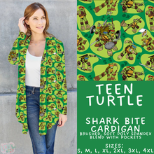 Load image into Gallery viewer, Batch #454 - Cool Characters 10 - Closes 11/26 - ETA mid Jan - Teen Turtle Cardigan

