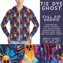 Load image into Gallery viewer, Batch #560 - Halloween 4 - Closes 7/26 - ETA late Sept - Tie Dye Ghost Full Zip Hoodie
