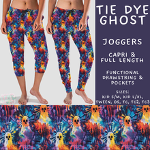 Load image into Gallery viewer, Batch #560 - Halloween 4 - Closes 7/26 - ETA late Sept - Tie Dye Ghost Full and Capri Length Joggers
