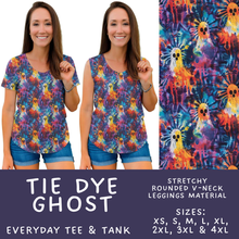 Load image into Gallery viewer, Batch #560 - Halloween 4 - Closes 7/26 - ETA late Sept - Tie Dye Ghost Everyday Tank &amp; Tee
