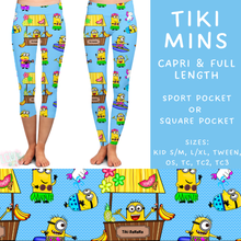 Load image into Gallery viewer, Batch #339 - Character Summer - Closes 5/15 - ETA mid July - Tiki Mins Full and Capri Length Leggings

